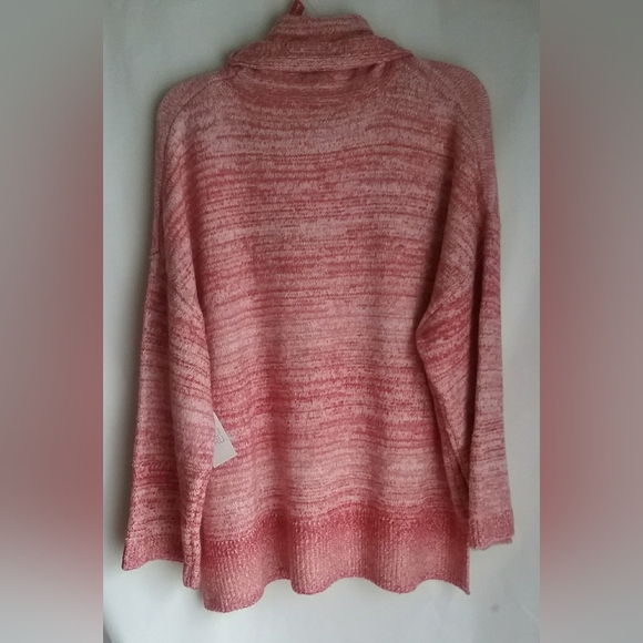 Elegant Time & Tru Coral Cowl Neck Sweater - Picture 5 of 6